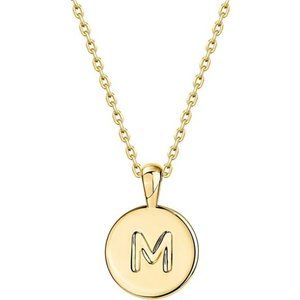 14K Rose Gold Plated Letter Necklace for Women